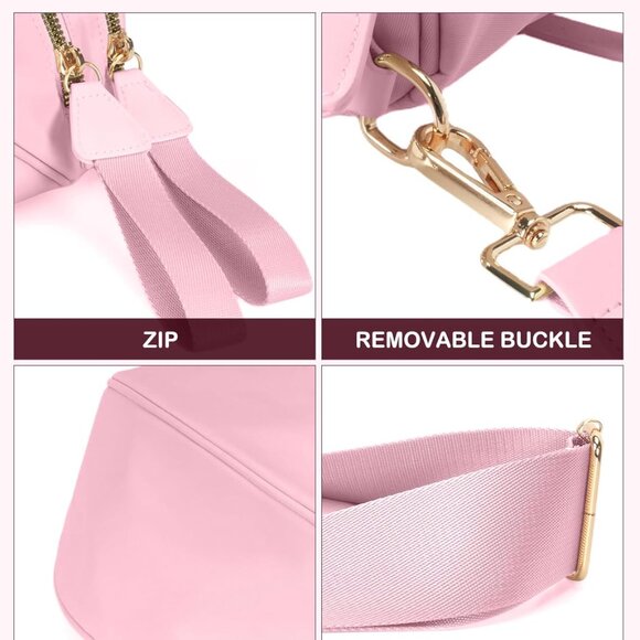 Spacious Nylon Crossbody Bag Bum Bag Handbags Wallets Purses Trendy Shoulder Bag - Picture 5 of 5